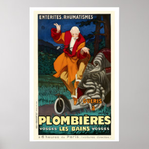 Plombieres les Bains Frankrijk Vintage Reisposter Poster