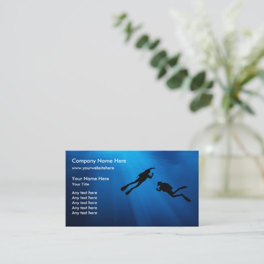 Plongée Carte de visite Modèle (Debout devant)