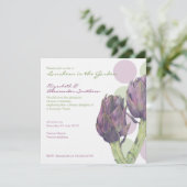 Plongée d'Artichokes dots Invitation au déjeuner (Debout devant)