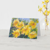 Plongée de Carte pour notes jaune (Fleur jaune)