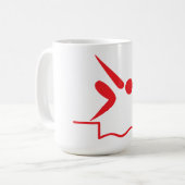 Plongée Fille Café Mug (Devant gauche)