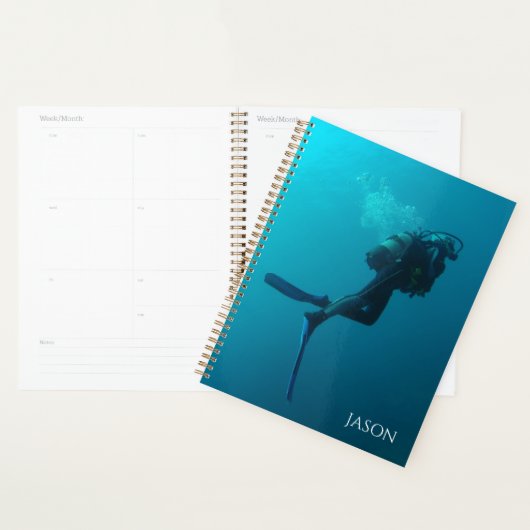 Plongée Scuba Personnalisé Carnet Journal de plong (Devant avec enveloppe)
