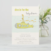 Plongée sous-marine Baby shower Invitation (Debout devant)