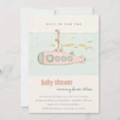 Plongée sous-marine Baby shower Invitation (Devant)