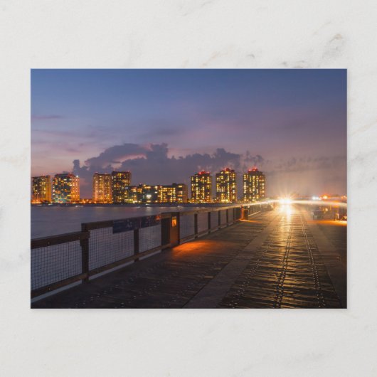 Plongée sur la carte postale de la jetée de Navarr (Devant)