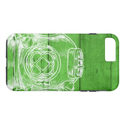 Plongée verte iPhone 8Plus/7 Plus Coque (Dos (Horizontal))