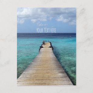 Plonger dans la carte postale bleue avec votre tex