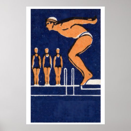 Plongeur - Impression Matchbox - Art mural esthéti (Devant)