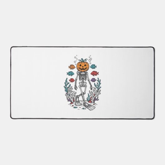 Plongeur squelette de citrouille vintage Halloween (Recto)