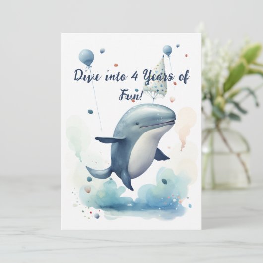 Plongez dans 4 Années de Carte d'Anniversaire Amus (Debout devant)