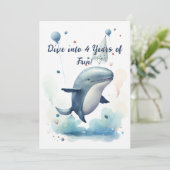 Plongez dans 4 Ans de carte d'anniversaire amusant (Debout devant)