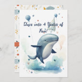 Plongez dans 4 Ans de carte d'anniversaire amusant (Devant / Derrière)