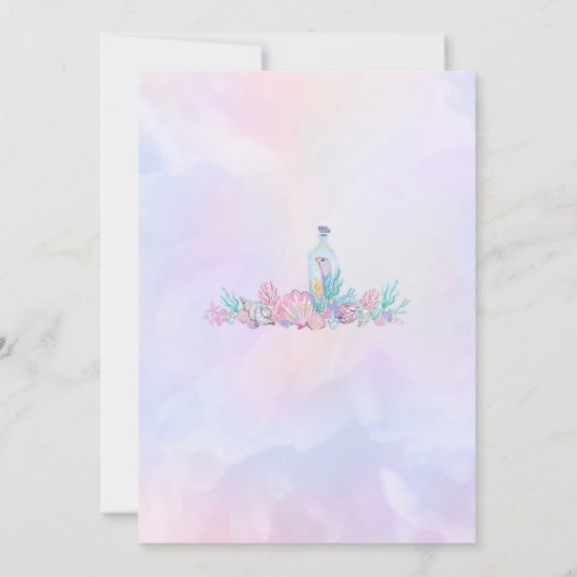 Plongez dans cinq Invitation Anniversaire Mermaid (Dos)