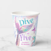 Plongez dans Five Mermaid Gobelets en papier pour (Recto)