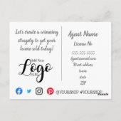 Plongez dans la carte postale de marketing immobil (Dos)