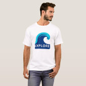 Plongez dans Serenity Ocean Wave T-Shirt (Devant entier)