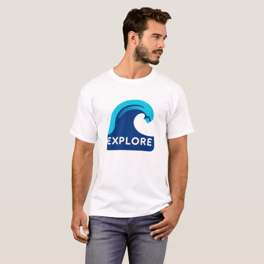 Plongez dans Serenity Ocean Wave T-Shirt (Devant entier)