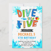 Plongez dans une invitation à cinq ans (Devant)