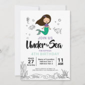 Plongez ! Invitations de fête d'anniversaire de la (Devant)