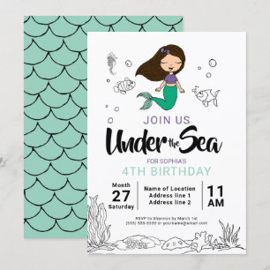 Plongez ! Invitations de fête d'anniversaire de la