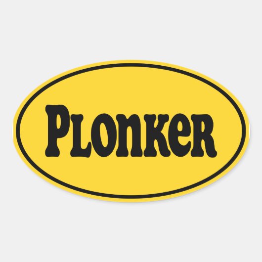 Plonker Ovale Sticker (Voorkant)