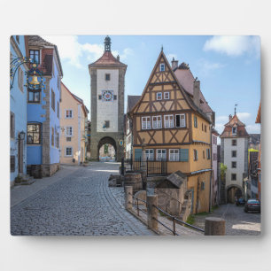 Plönlein in Rothenburg ob der Tauber (Duitsland) Fotoplaat