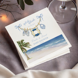 Plons Plons Baby Jongen Strand Baby Shower Servet