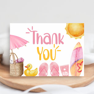 Plons Spetterende Zomer Baby Shower Bedankkaart