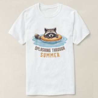 Plonzen door de zomer, wasbeer t-shirt