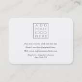 Ploriste Floral Peint Ajouter Propre Cartes Logo (Dos)