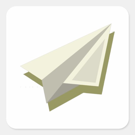 Plot Paper Plane Design Vierkante Sticker (Voorkant)