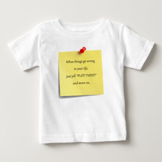 Plot Twist Baby T-shirt (Voorkant)