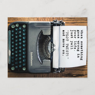 "Plot Twist" bemoedigend, inspirerend, leuk Briefk Briefkaart