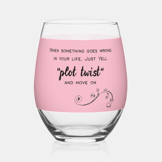 Plot Twist Button Wijnglas Zonder Voet (Voorkant)