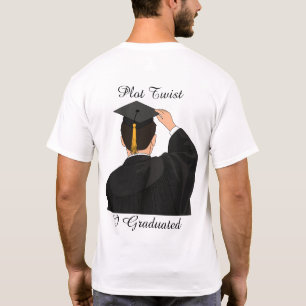 Plot Twist Ik Slaagde Minimalistische Afstuderen T-shirt