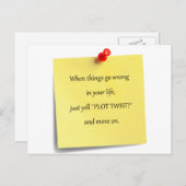 Plot Twist Post-it Briefkaart (Voorkant / Achterkant)