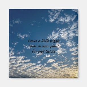 Plot Twist Schattigee Quote Magnet met Skyscape Magneet