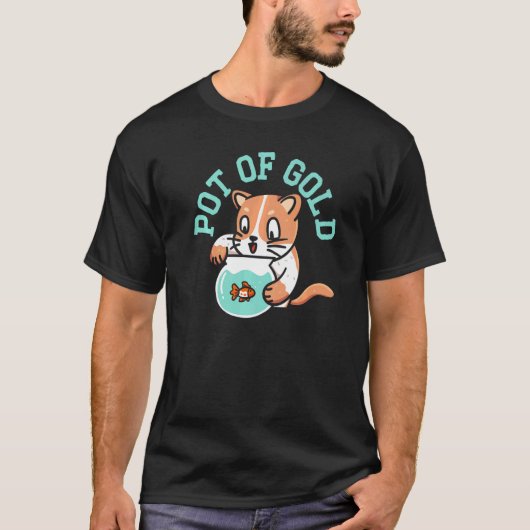 Plot van goudvis met goudbaars t-shirt (Voorkant)