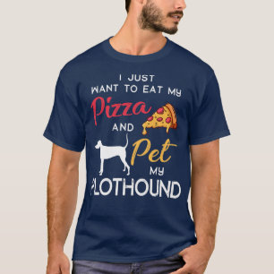Plothound Dog Pizza Lover Eigenaar kerstdag T-shirt