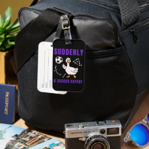 Plotseling een voetbalexpert bagagelabel