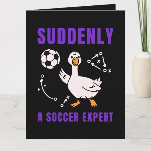 Plotseling een voetbalexpert bedankkaart (Voorkant)