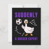 Plotseling een voetbalexpert bedankkaart (Voorkant)