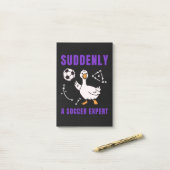 Plotseling een voetbalexpert post-it® notes (Op bureau)