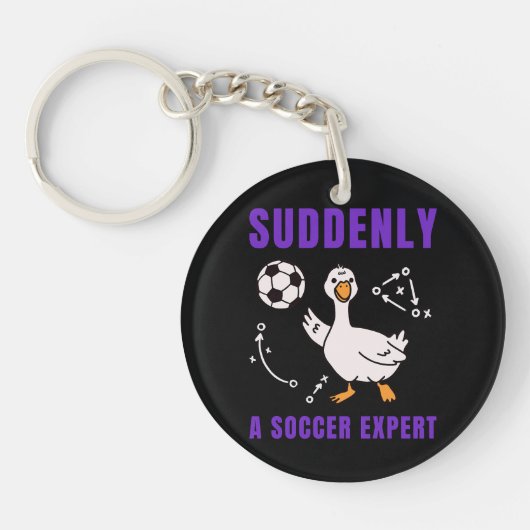 Plotseling een voetbalexpert sleutelhanger (Voorkant)