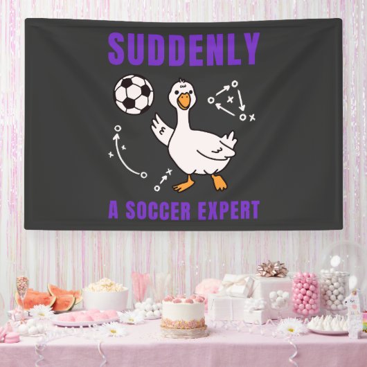 Plotseling een voetbalexpert spandoek (Feest)