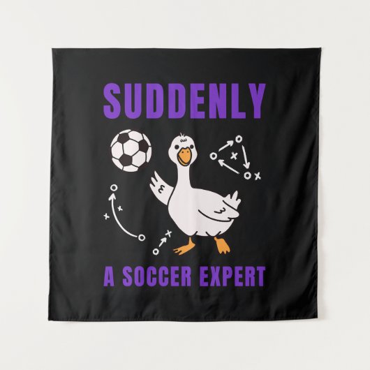 Plotseling een voetbalexpert wandkleed (Voorkant)