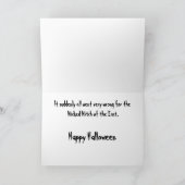 Plotseling ging het mis voor de heks feestdagen kaart (Binnen)