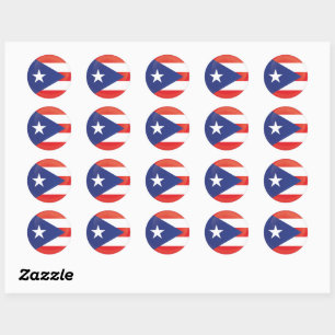 Plotseling Puerto Rico Rico Ronde Sticker