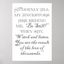 Plotseling staan al mijn voorouders achter me, "We Poster