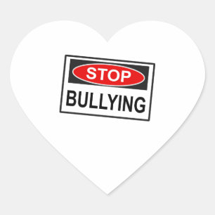 Plotseling stoppen rood hart sticker
